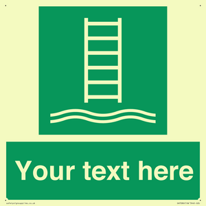 Custom sign safe condition Embarkation ladder